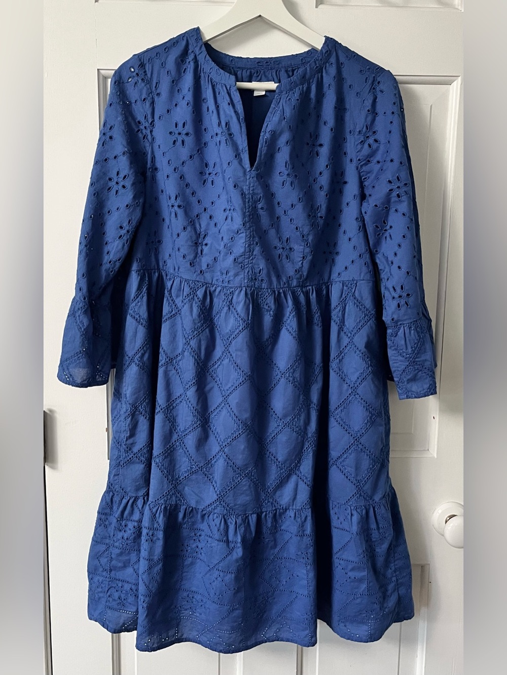 Women’s J. Jill Eyelet Cotton Dress - Blue